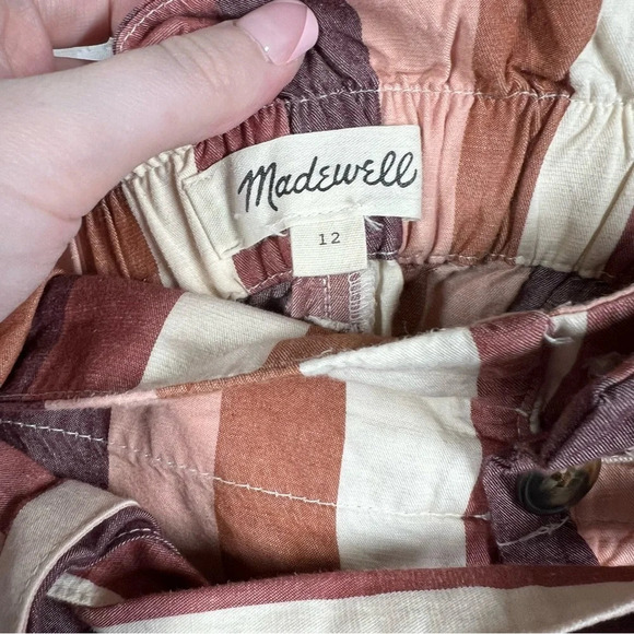 Madewell‎ Pink Striped Paperbag Tie Shorts - Picture 5 of 6